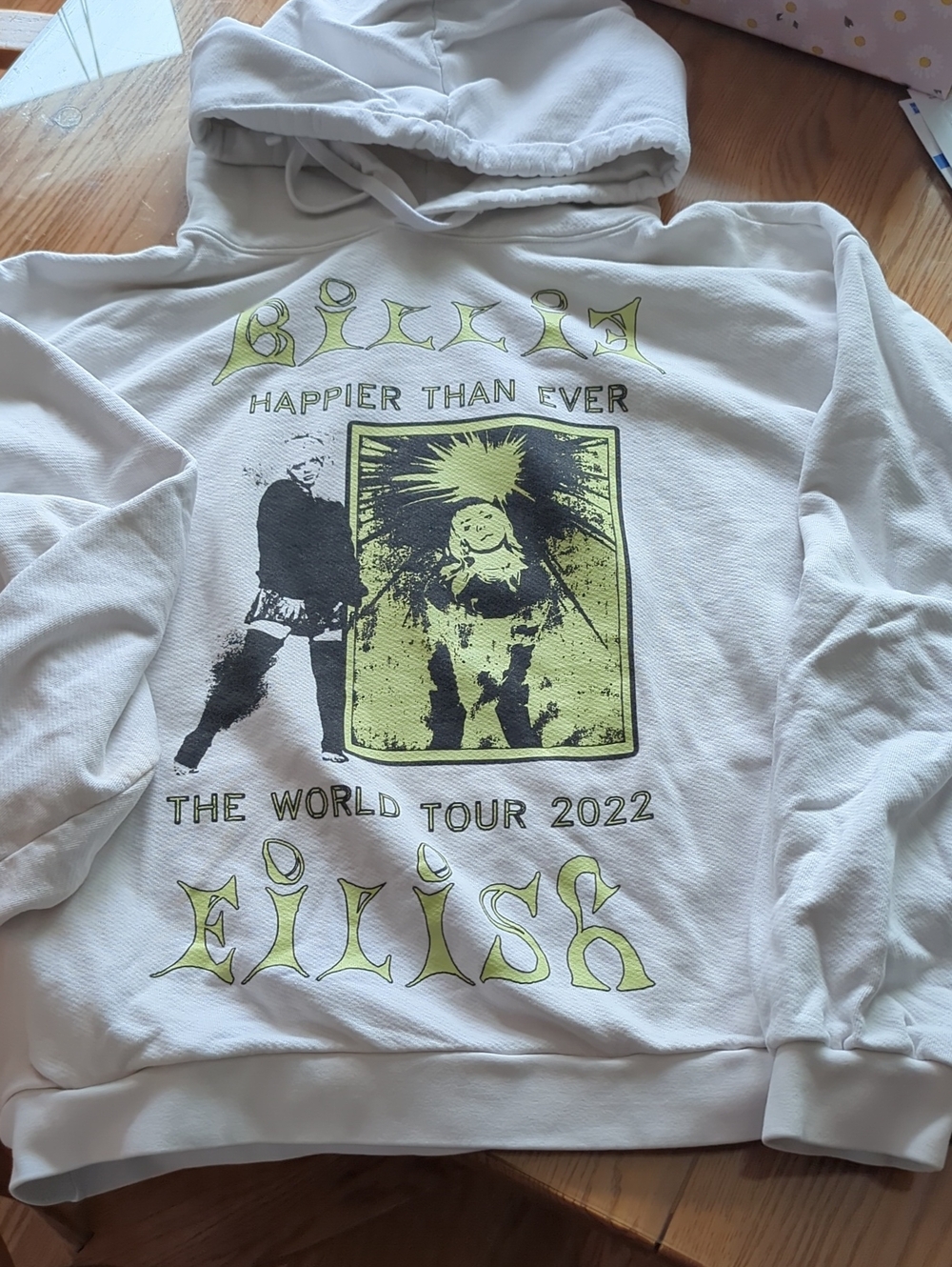 White 'Happier Than Ever' Tour Hoodie - Billie Ellish Hoodie